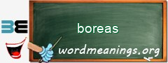 WordMeaning blackboard for boreas